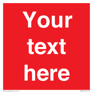 PV6005: Custom Prohibition: Blank (red) sign