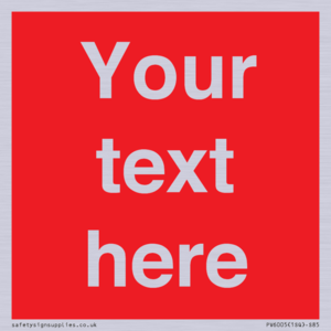PV6005: Custom Prohibition: Blank (red) sign