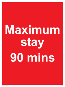 PV6171: Maximum stay 90 mins