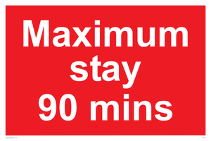 PV6171: Maximum stay 90 mins