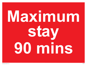 PV6171: Maximum stay 90 mins
