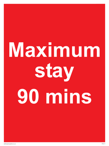 PV6171: Maximum stay 90 mins