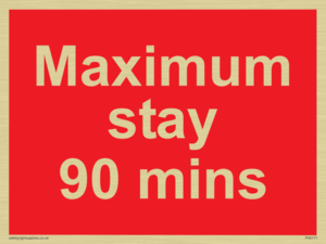 PV6171: Maximum stay 90 mins