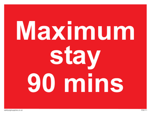 PV6171: Maximum stay 90 mins