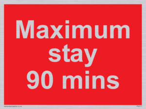 PV6171: Maximum stay 90 mins