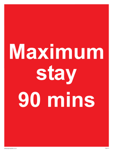 PV6171: Maximum stay 90 mins