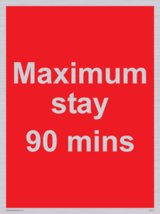 PV6171: Maximum stay 90 mins