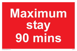 PV6171: Maximum stay 90 mins