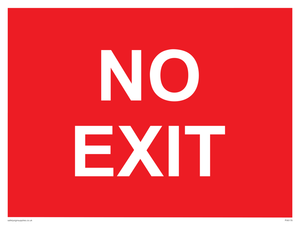 PV6178: NO EXIT red background