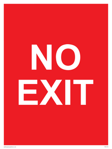 PV6178: NO EXIT red background