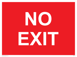 PV6178: NO EXIT red background