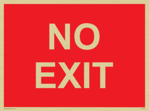 PV6178: NO EXIT red background