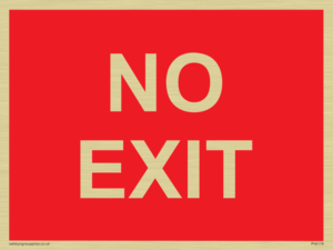 PV6178: NO EXIT red background