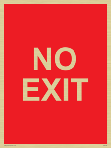 PV6178: NO EXIT red background
