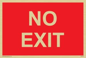 PV6178: NO EXIT red background