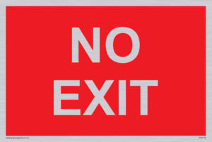 PV6178: NO EXIT red background