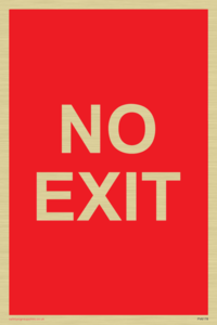 PV6178: NO EXIT red background