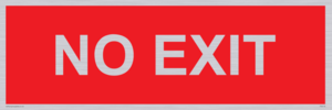 PV6178: NO EXIT red background