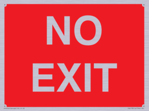 PV6178: NO EXIT red background
