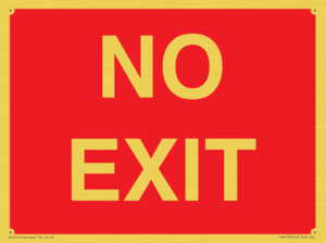 PV6178: NO EXIT red background
