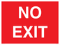 PV6178: NO EXIT red background