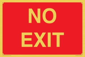 PV6178: NO EXIT red background