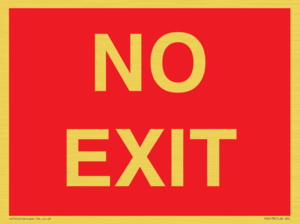 PV6178: NO EXIT red background