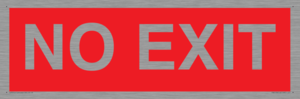 PV6178: NO EXIT red background