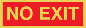 PV6178: NO EXIT red background