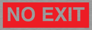 PV6178: NO EXIT red background
