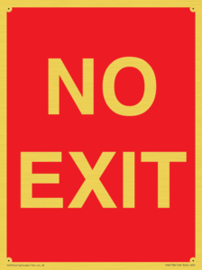 PV6178: NO EXIT red background
