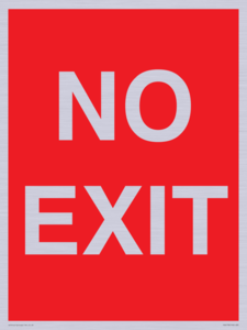 PV6178: NO EXIT red background