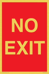 PV6178: NO EXIT red background