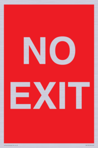 PV6178: NO EXIT red background