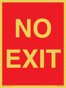 PV6178: NO EXIT red background