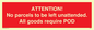 PV6287: ATTENTION! No parcels to be left unattended All goods require POD