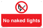 PV646: no naked lights - safety sign