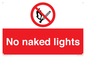 PV646: no naked lights - safety sign