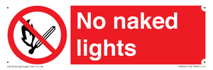 PV646: no naked lights - safety sign