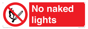 PV646: no naked lights - safety sign