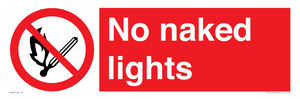 PV646: no naked lights - safety sign