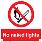 PV646: no naked lights - safety sign