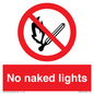 PV646: no naked lights - safety sign