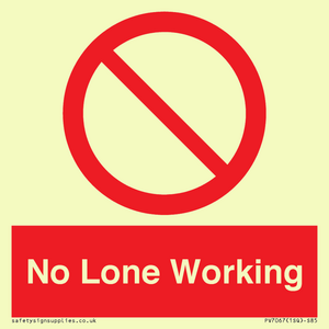 PV7067: No Lone Working