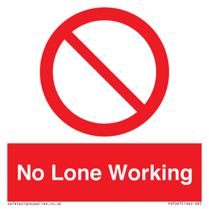 PV7067: No Lone Working