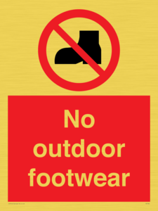 PV7182: No outdoor footwear