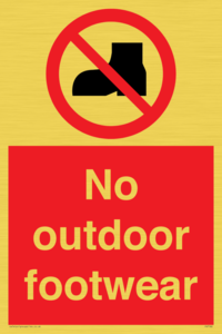 PV7182: No outdoor footwear