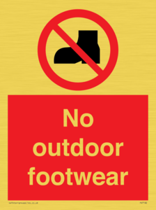 PV7182: No outdoor footwear