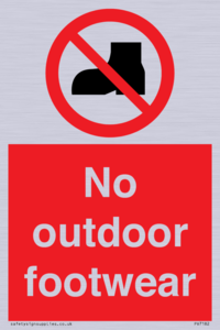 PV7182: No outdoor footwear