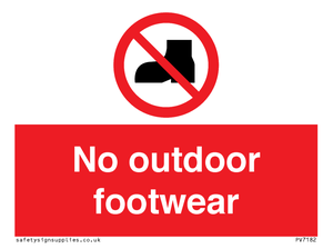 PV7182: No outdoor footwear
